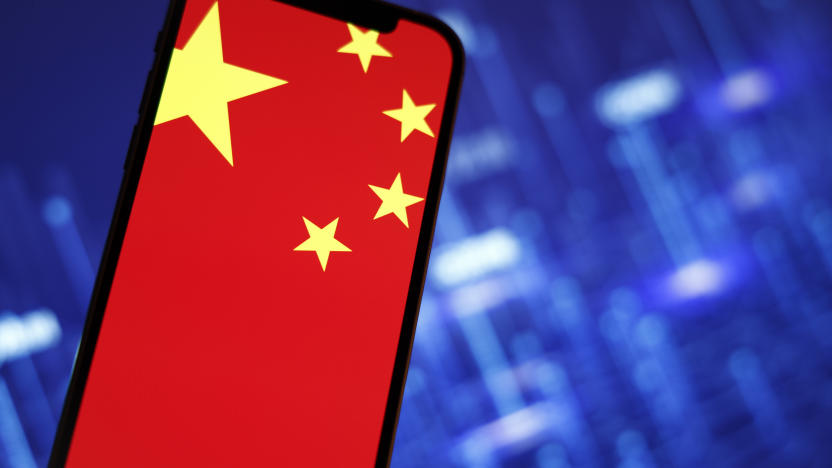 The Chinese flag is seen on a mobile phone in this photo illustration in Warsaw, Poland on 27 September, 2022. (Photo by STR/NurPhoto via Getty Images)