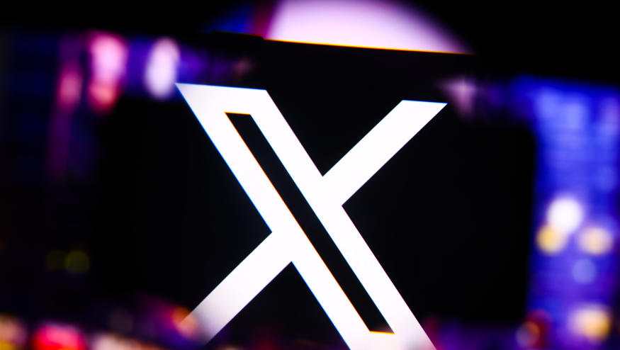X, former Twitter, logo is screened on a mobile phone for illustration photo. Krakow, Poland on October 17th, 2024. (Photo by Beata Zawrzel/NurPhoto via Getty Images)