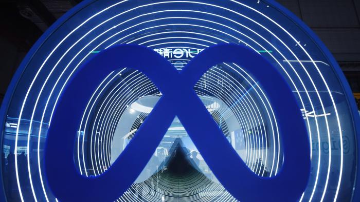 SHANGHAI, CHINA - NOVEMBER 6, 2023 - Photo taken on November 6, 2023 shows the Meta logo at the 6th China International Import Expo in Shanghai, China. (Photo credit should read CFOTO/Future Publishing via Getty Images)
